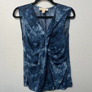 Michael Kors blue sleeveless  blouse Size Medium